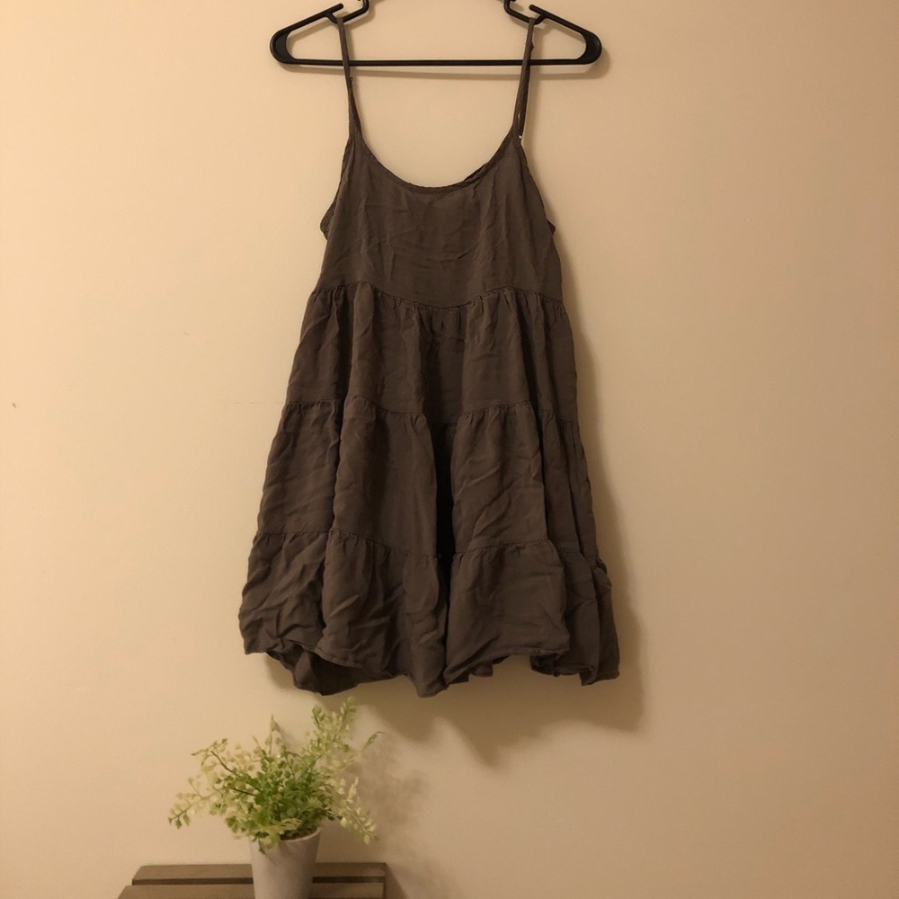 Army Green/Grey Flow Dress